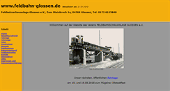 Desktop Screenshot of feldbahn-glossen.de